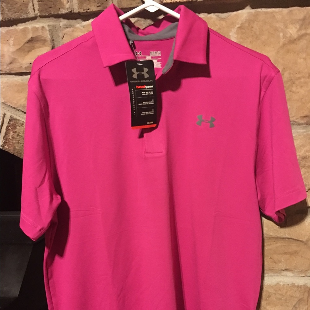 Under Armour Pink Men's Polo Shirt
